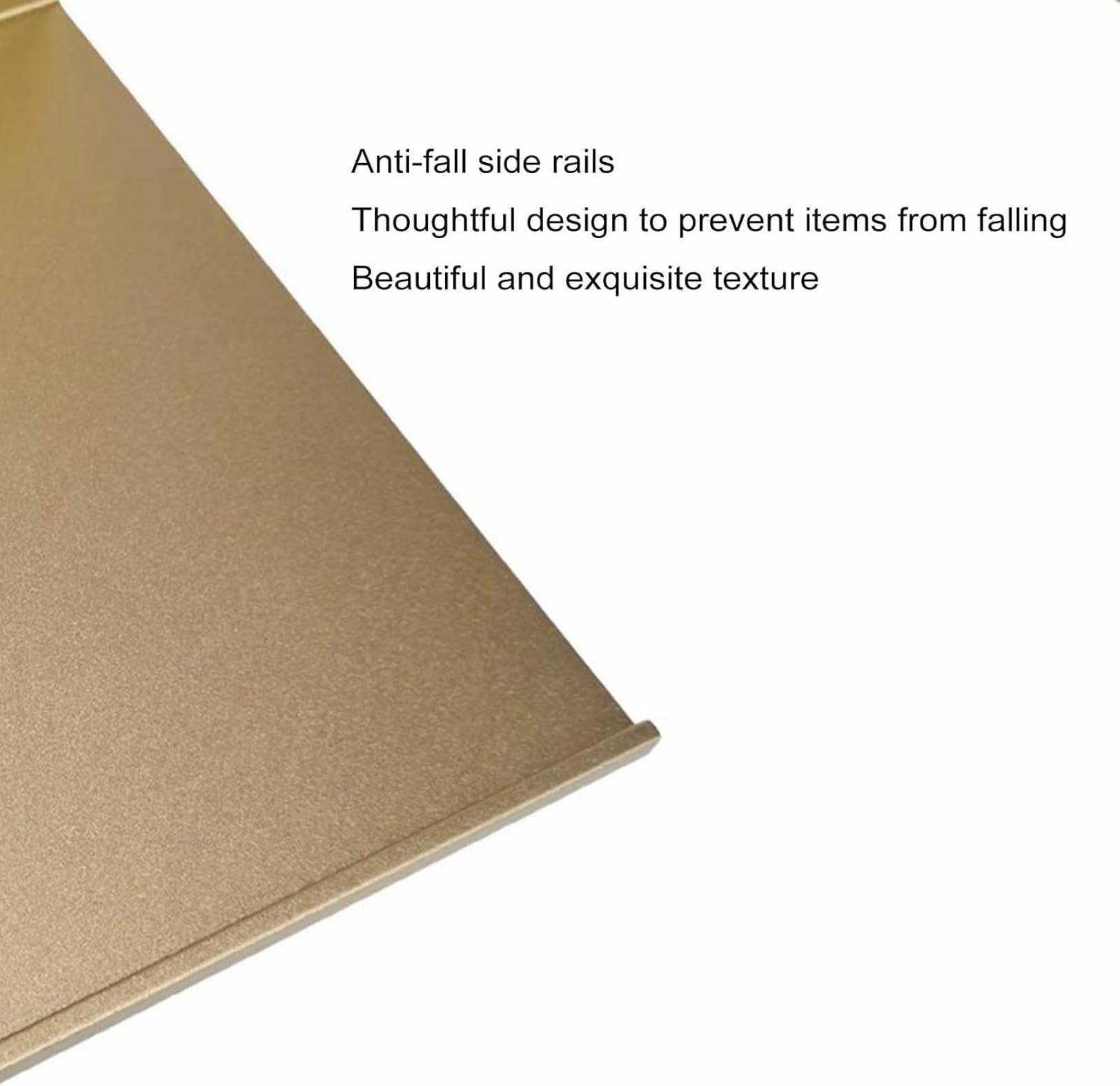 Mensole da Parete galleggianti con Luce a LED, in Lega di Alluminio, portabottiglie da Parete （Gold-90x15cm）