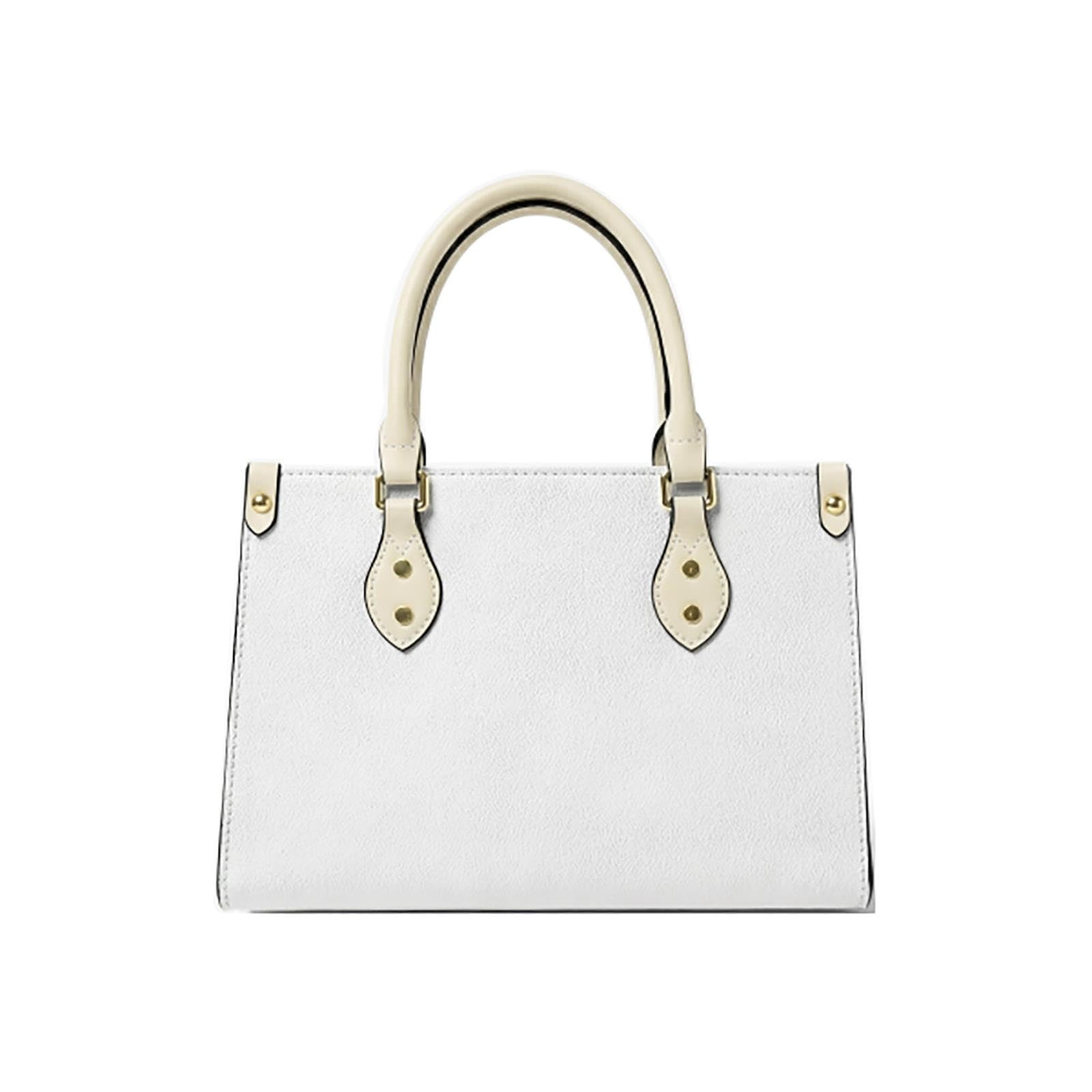 Bolso tote de cuero personalizable para mujer con correa hombro desmontable