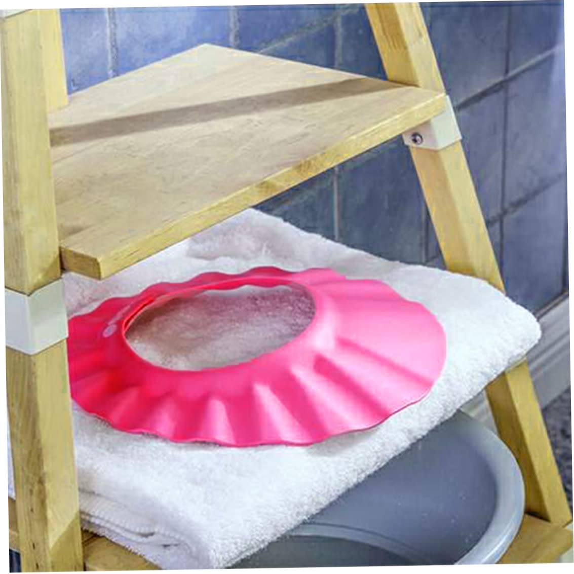 Cappello Doccia Per Bambini - Visiera Impermeabile Regolabile - Materiale EVA Ecologico, Design Cervo - Foto 7