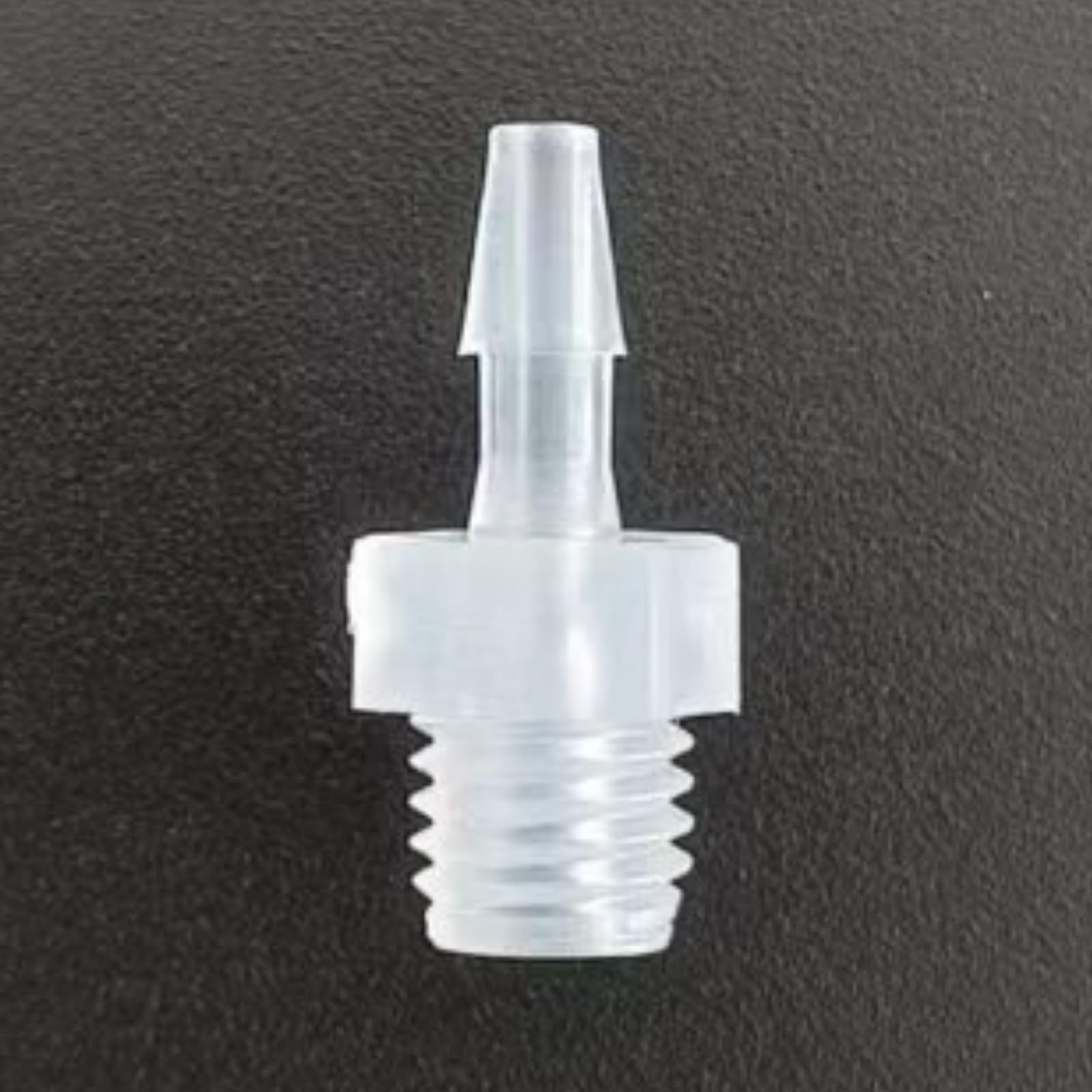 1/4-28UNF Male Threaded to Barbed Hose Connectors - 25 Pack, Durable PP Pipe Adapters for Laboratory and Food Machinery(2.4mm 3/32inch)