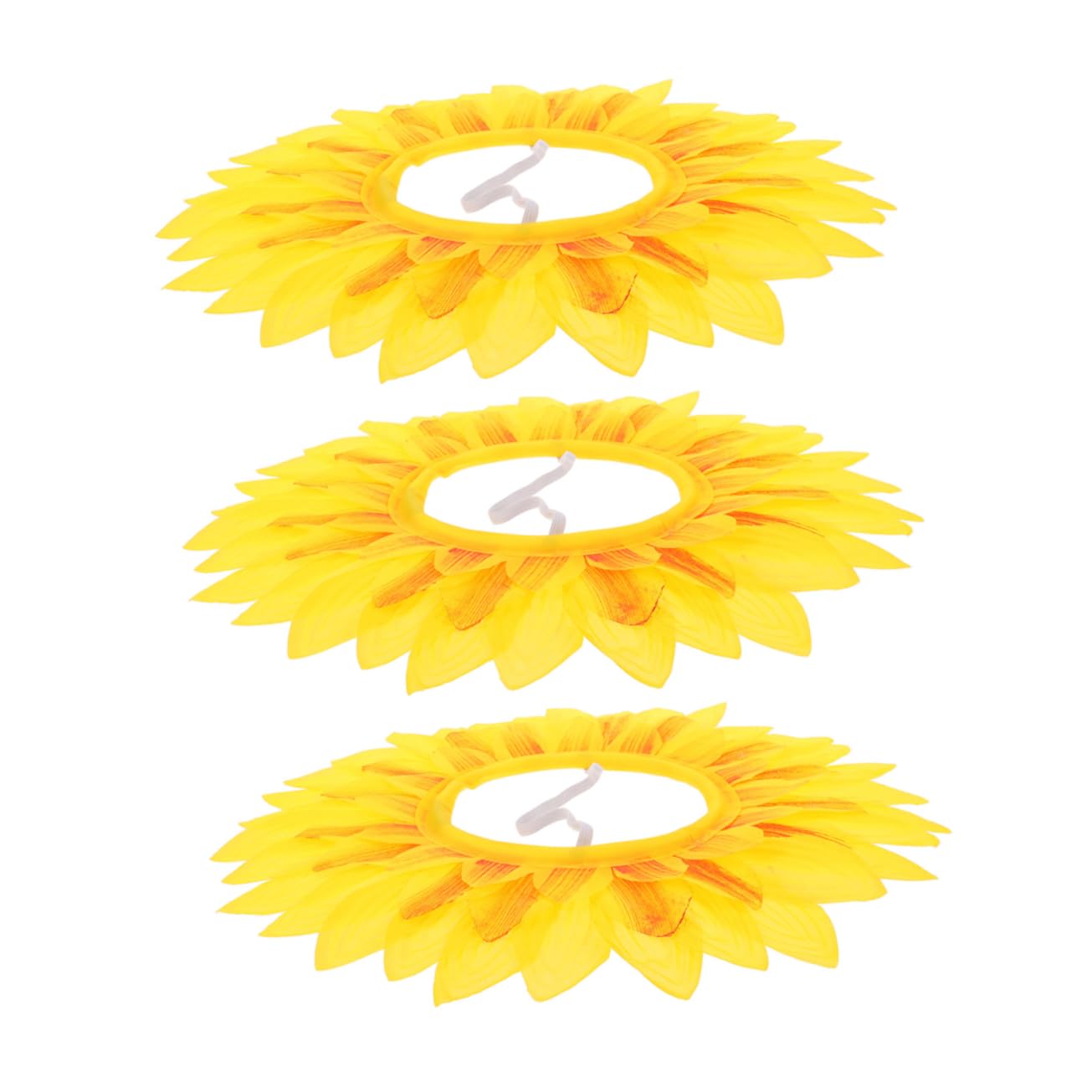 GLEAVI 3Pcs Sunflower Costume Headgear for Funny Performance Headwear Prop Lightweight and Cloth Material for Halloween and Parties Rope Included