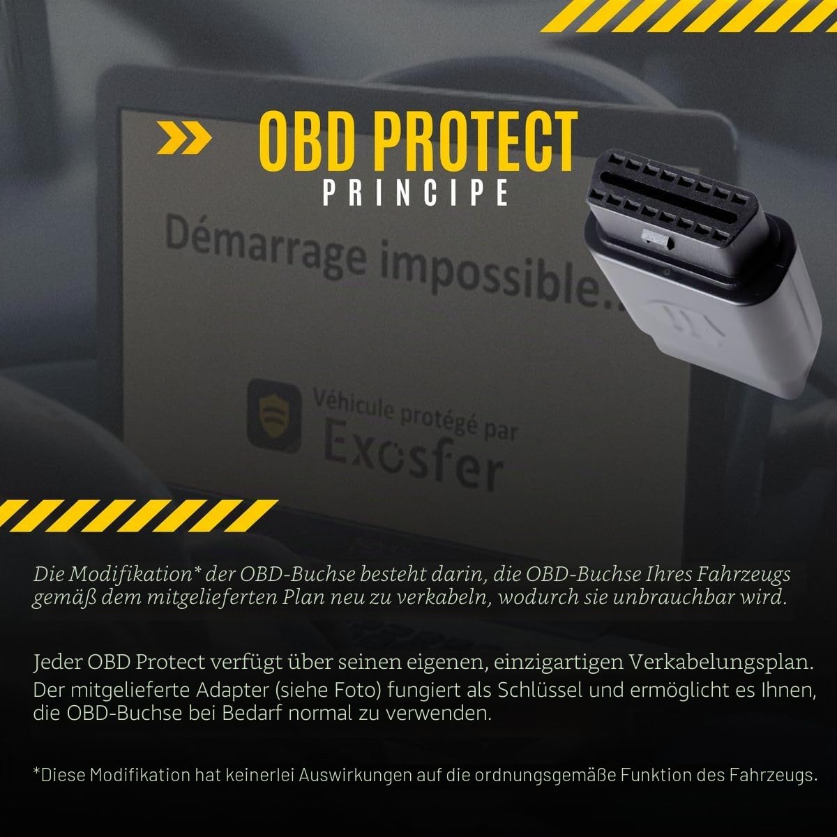 OBD Protect Diebstahlschutz Wegfahrsperre OBD2-Verriegelung Anti-Diebstahlsicherung Kfz Schutz