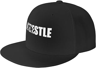 Ruento-Wrestle-Wrestling-Trucker-Hat, Snapback Hats Baseball Cap Flat Brim Caps Dad Hat for Men Women Black, Black, One Size