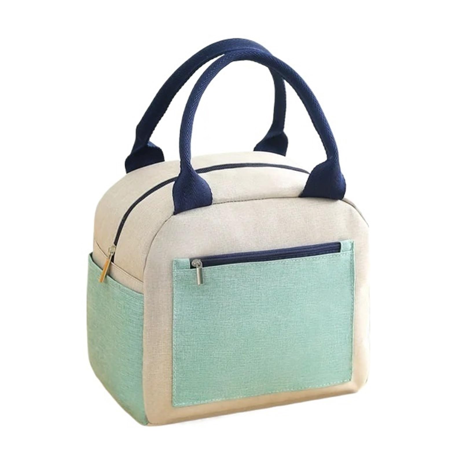 Bolsa De Almuerzo Bolsa Bento for Estudiantes, Bolsa de Picnic aislada, Bolsa de Oficina portátil de Gran Capacidad, 2 uds. para Oficina，Picnic(Beige)