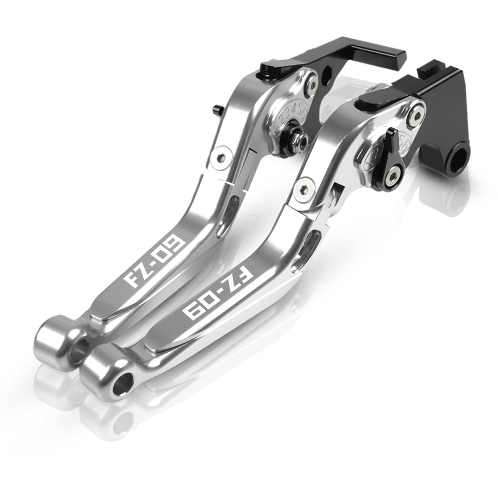 Leviers d'embrayage de frein moto CNC haut de gamme argentés pour sublimer votre Yamaha FZ09