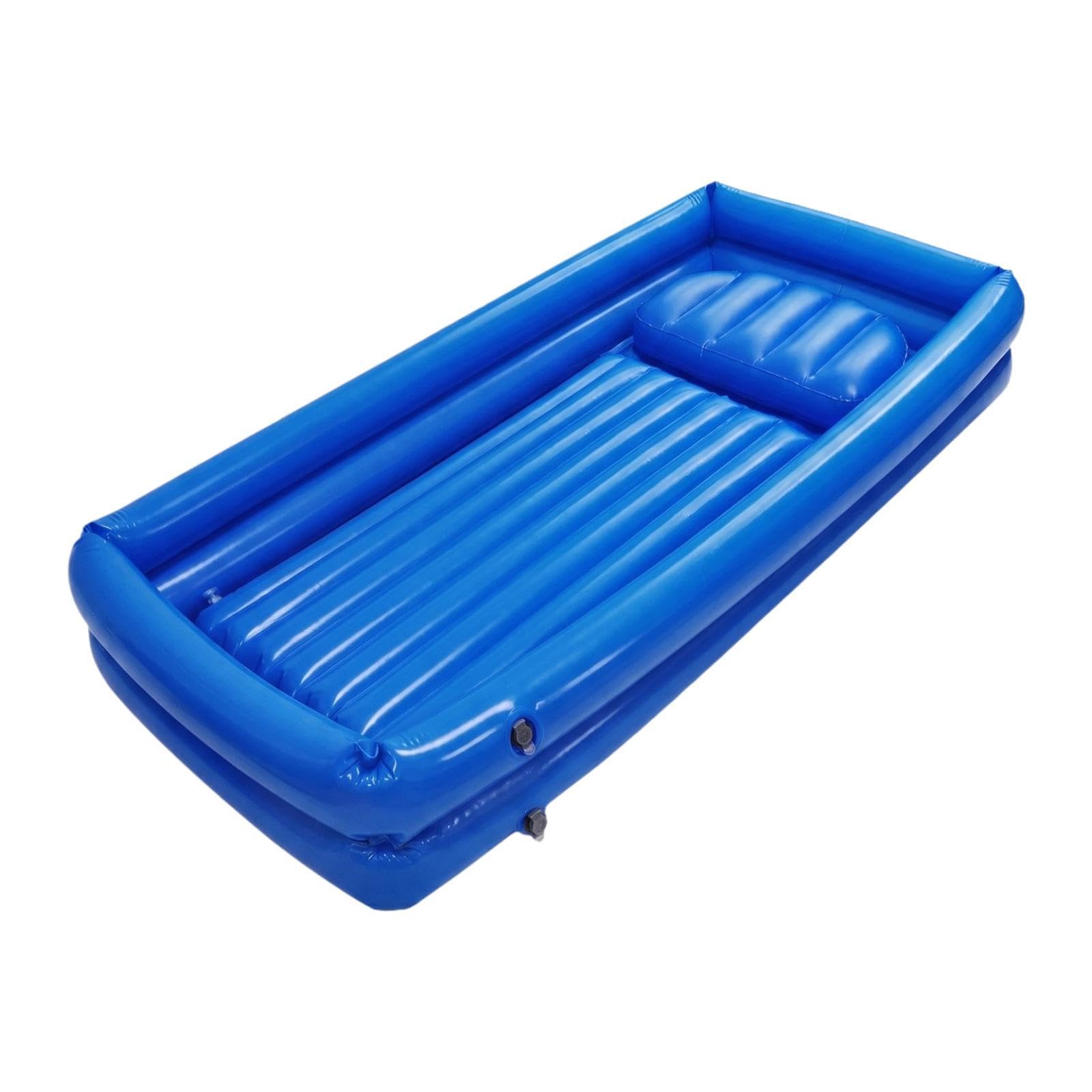 Inflatable Tub Foldable Ice Bath and Hot Tub for Athletes Recovery Home SPA Blue-image-38