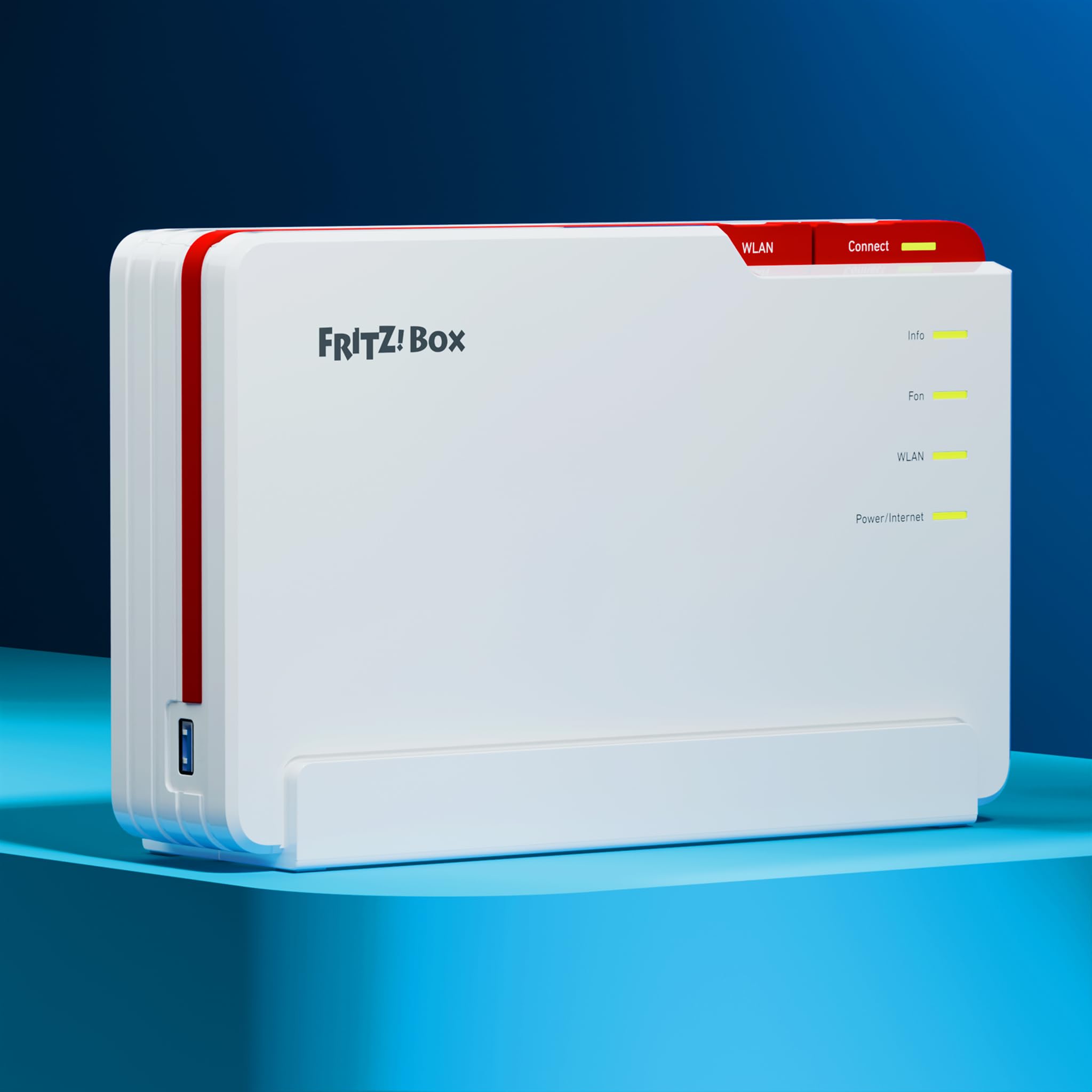 AVM FRITZ!Box 5690 Pro (Wi-Fi 7 Premium router z Triband (2,4 GHz, 5 GHz, 6 GHz) do 18,5 Gbit/s, do złączy światłowodowych i DSL, WLAN Mesh, podstawa DECT, wersja niemieckojęzyczna)