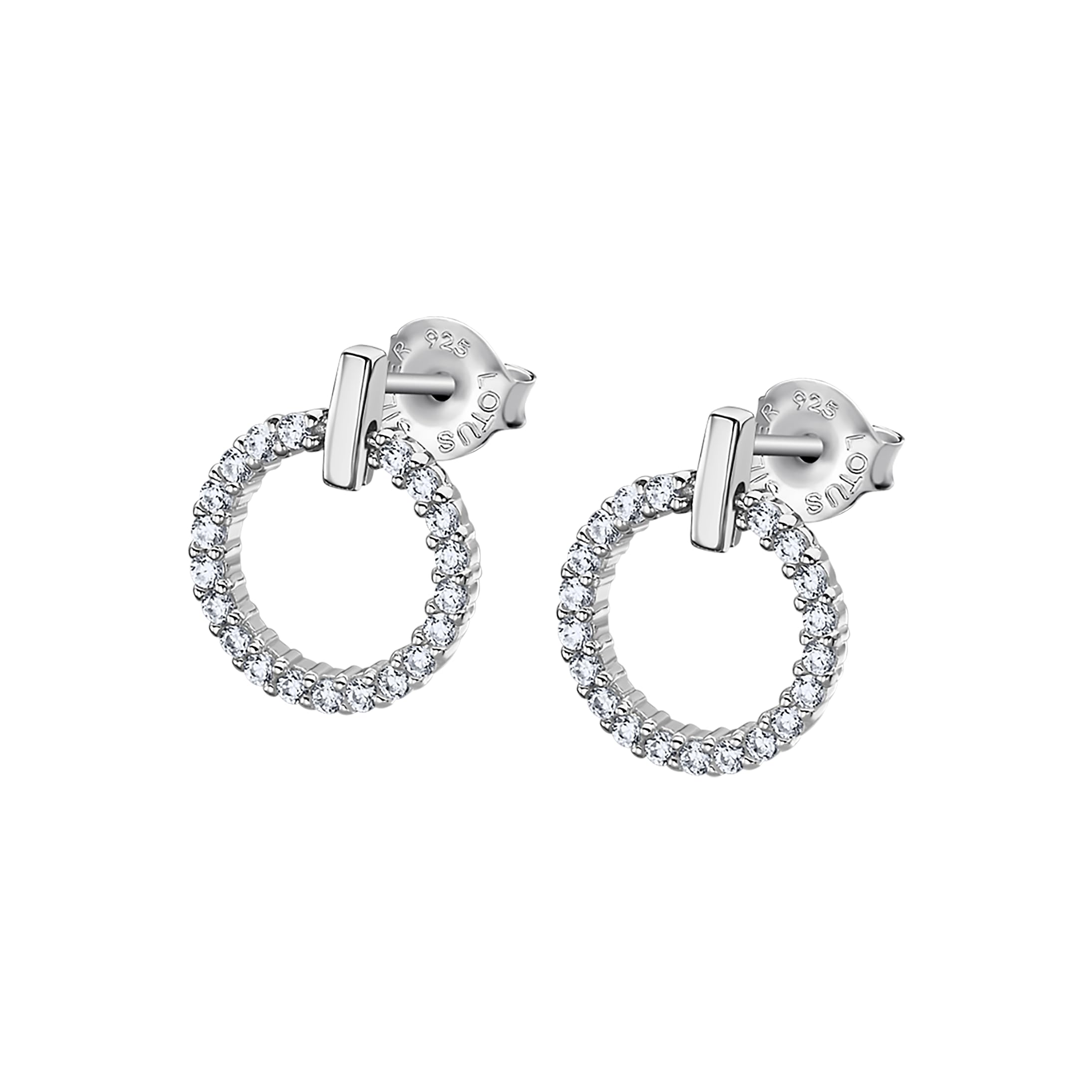 LOTUS SILVER Pendientes Mujer Plata 925 ml - Pendientes de botón