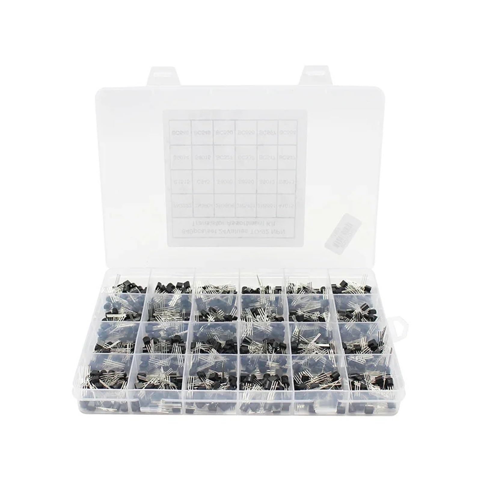 200-900 TEILE/SCHACHTEL TO-92 Transistor Sortiment Set BC547 BC327 BC337 2N2222 3904 3906 C945 PNP/NPN Transistoren DIY Elektronik Kit(24Values-480pcs)