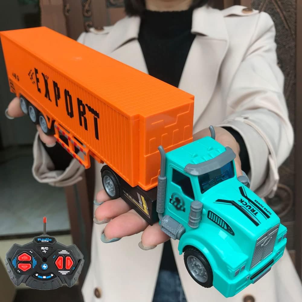 2.4G RC Tow Truck Transport Vehicle, Remote Control Semi Truck and