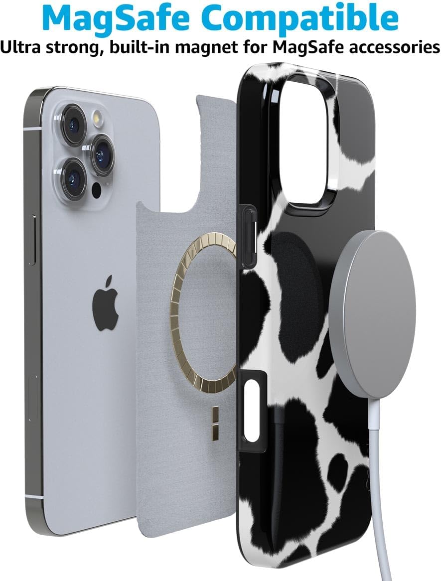 Casely iPhone 16 Pro Max Case | Current Mood | Cow Print | Compatible with MagSafe | Classic Ultra Slim Design - Image 7