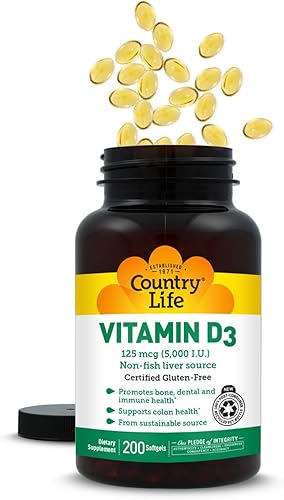 Miniatura 7 de Country Life Vitamina D3 5000 I.U., 200-Softgel