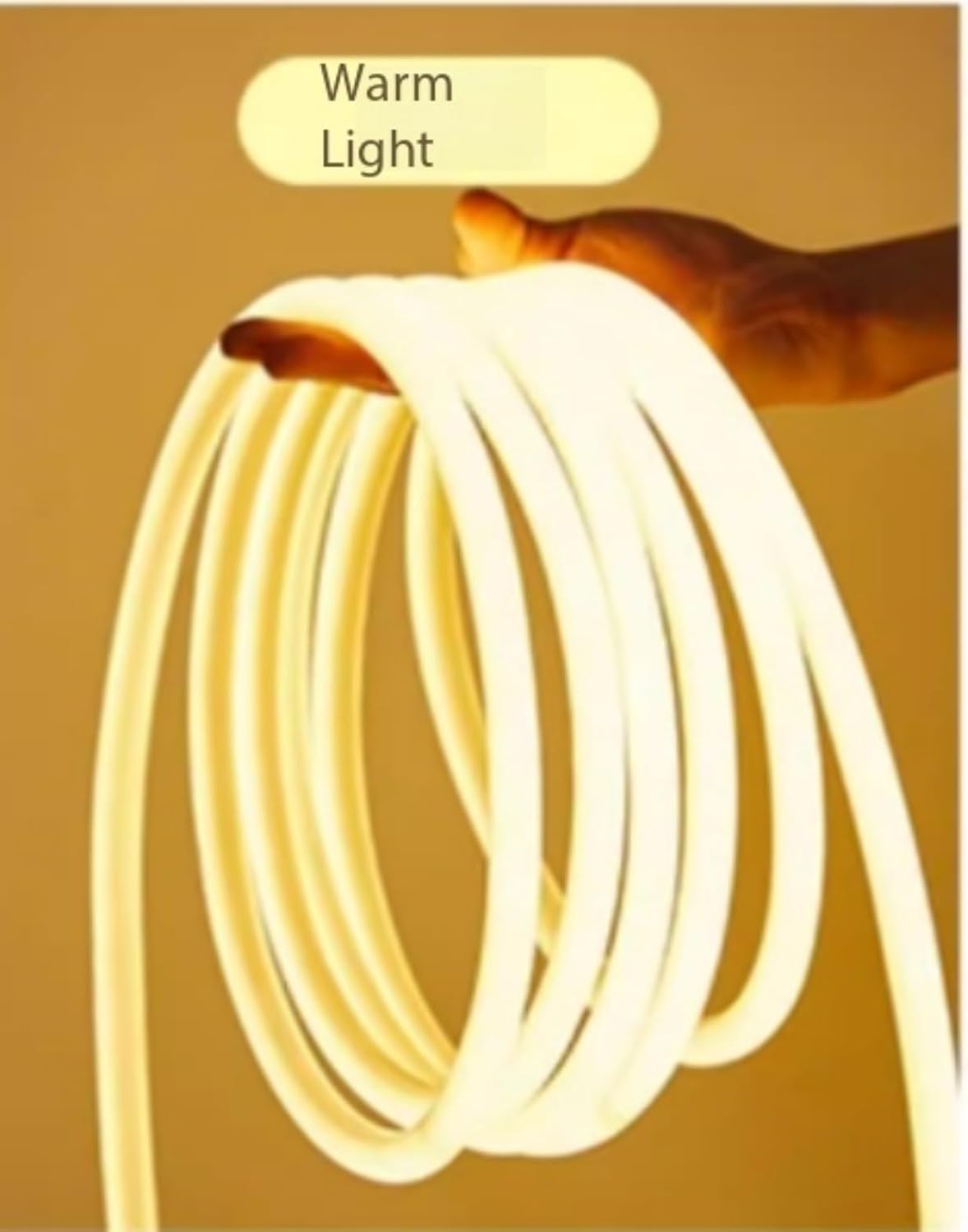LED Light Strip; Circular Technological neon Light Strip; Outdoor Waterproof Room Atmosphere Light Strip; Soft Light Tube (5-Meter Installation; 360 ° Waterproof Lighting) Warm Yellow