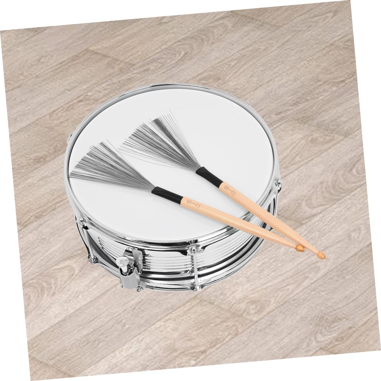 IMIKEYA Retractable Jazz Drum Brushes - Wire Drum Brushes for Snare Percussion Instruments