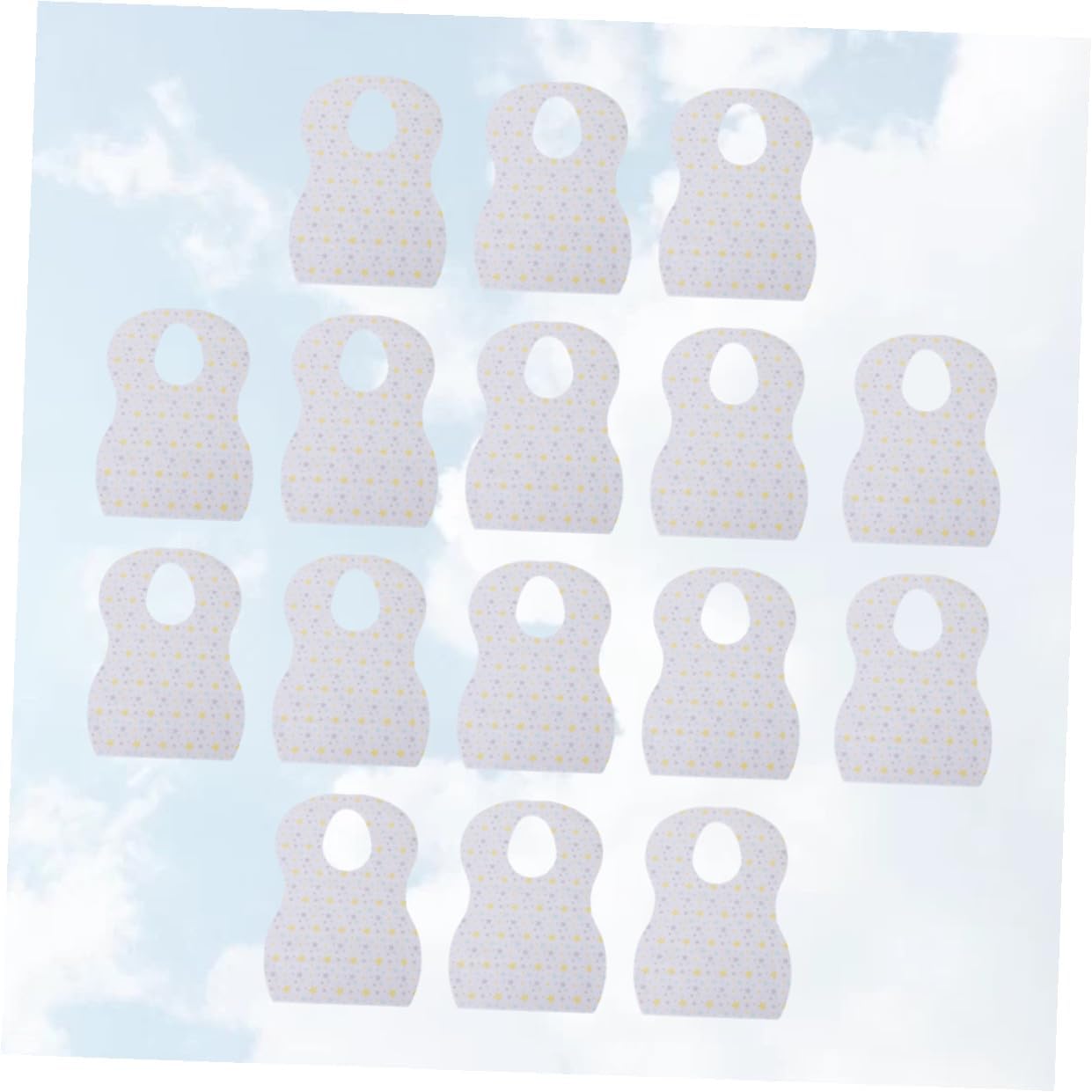 Disposable Bibs 20pcs Portable Waterproof Feeding Bibs Apron for Newborns and Saliva Towel with Random Patterns Lightweight Random Style