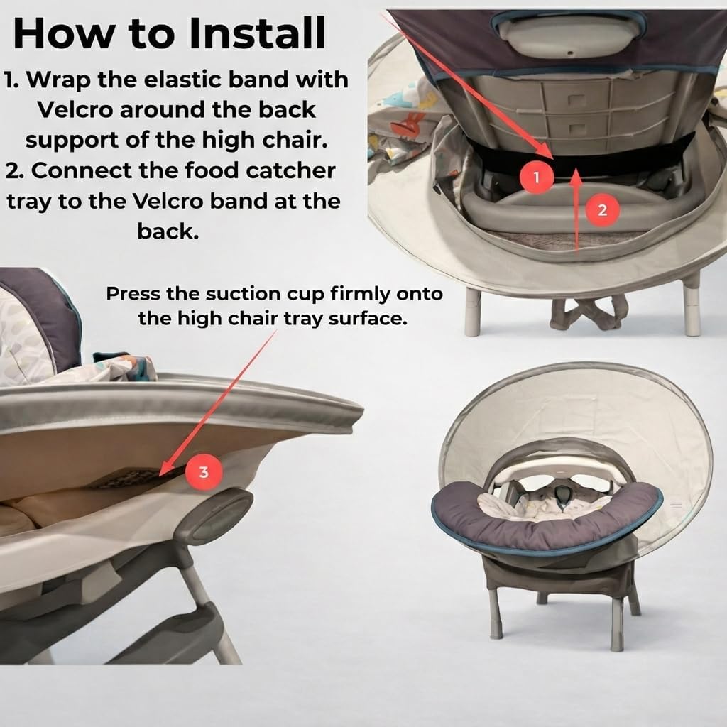 Baby bib Food Catcher Bib and Tray Set | High Chair Self Feeding, Self Eating | No-Mess Mealtime | Easy Cleanup for Baby&Toddler