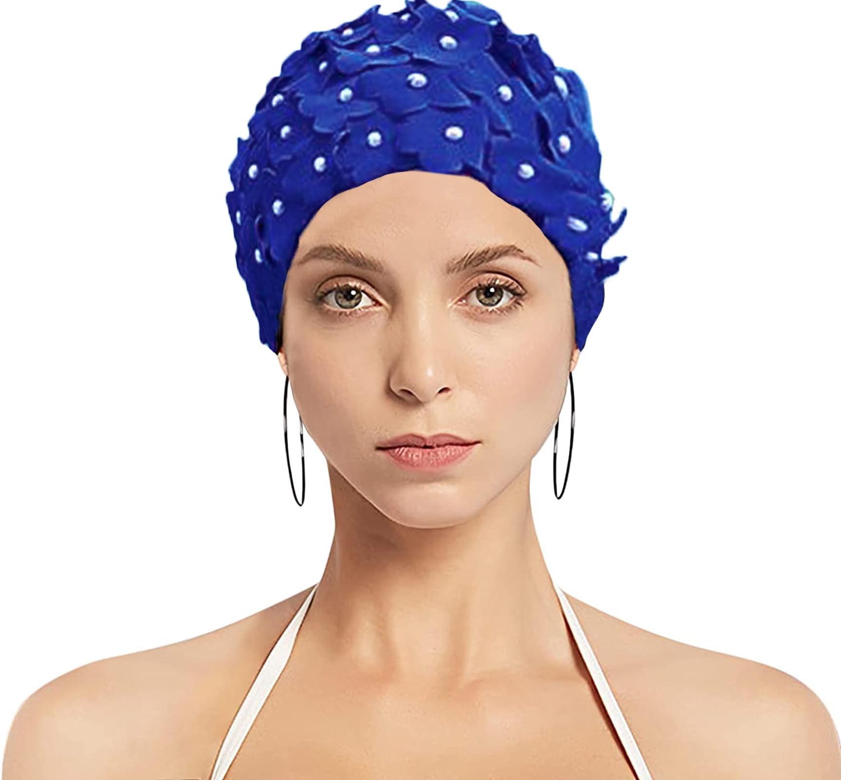 Cuffia Da Bagno Floreale 3D Per Donna Con Petali – Realizzata A Mano, Elastica E Comoda Per Capelli Lunghi, Adulti E Ragazze