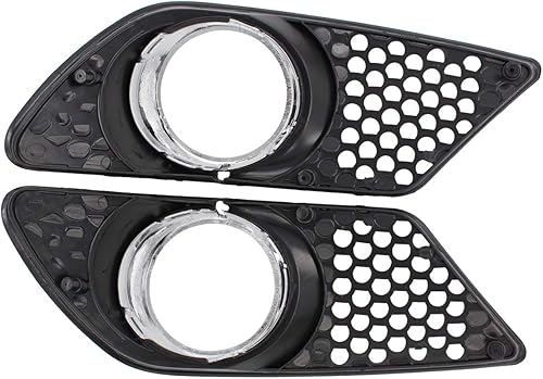 Miniatura 2 de NewYall Par de luces antiniebla delantera izquierda derecha cromada con cubierta de inserción negra para Mercedes Benz C230 2008-2009 C250 2010-2011