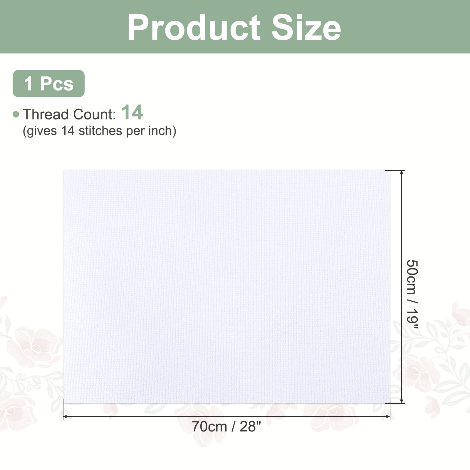 PATIKIL 14 Count Cross Stitch Cloth 19"x28" - Image 2
