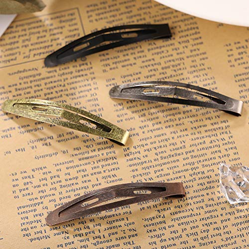 Funtopia Oval Metal Contour Hair Clips, Funtopia 40 Pcs 2.4 Inch Snap Hair Clips Simple Barrettes Hairpins Long Hair Clips For Women Girls Men thumb #4