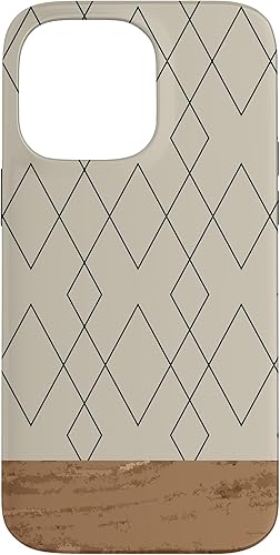 Funda para iPhone 14 Pro Max Gemoetric Boho Beige Terracotta Bohemia Estética Mujer