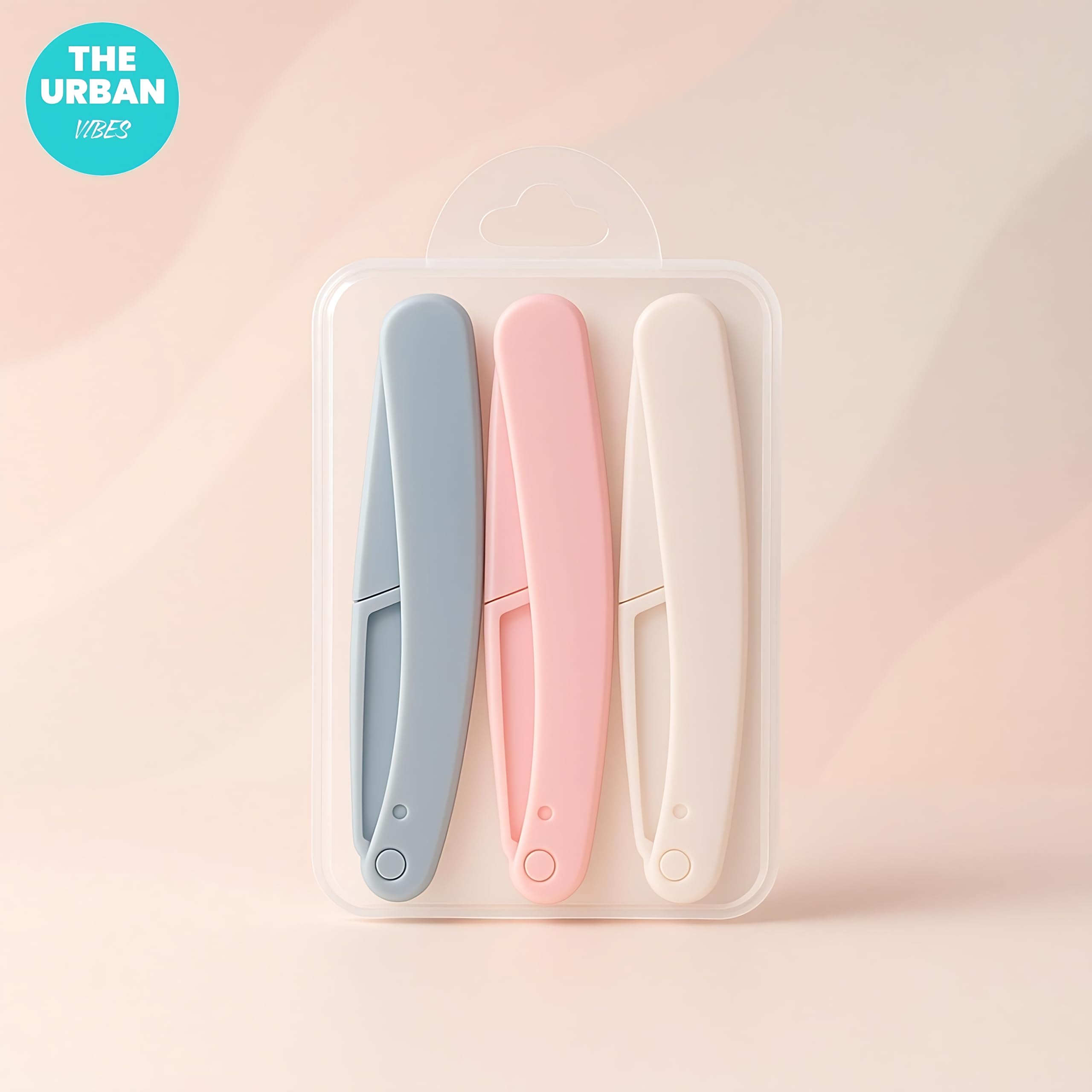 The Urban Vibes Face Razor for Woman | Foldable, Gentle & Safe Facial Hair Remover | For Eyebrows, Upper Lips, Forehead & Peach Fuzz | No Cuts, No Irritation (2 Packs 6 Razors) 2