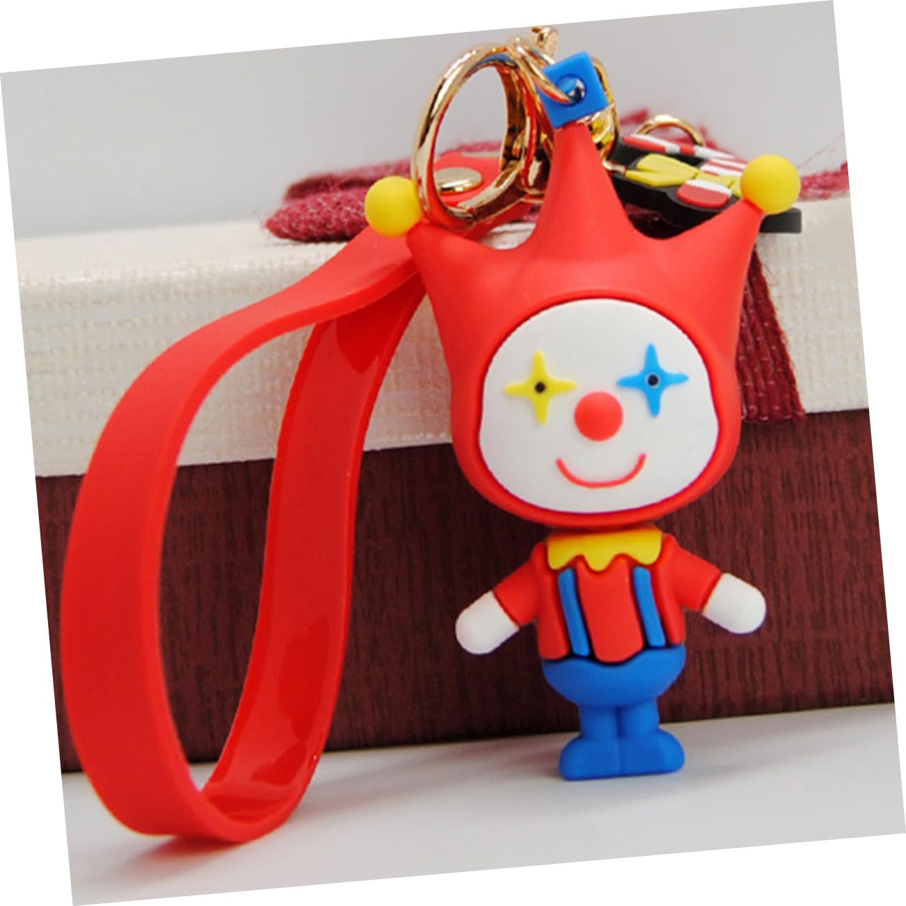 NUOBESTY 30 Stk Clown-zubehör Auto Zubehör Schlüsselbund Auto-gadgets Schlüssel Anhänger Taschenanhänger Für Neujahr Clown-ornament Clown-anhänger Modellieren Schlüsselanhänger Pvc