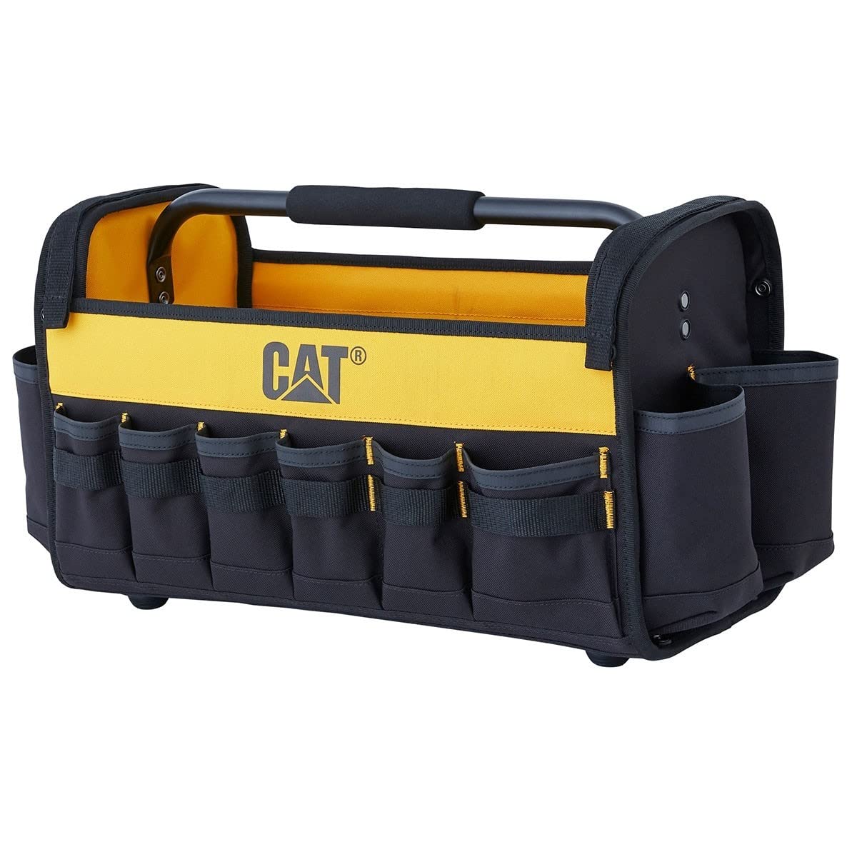 CATERPILLAR - Bolsa de herramientas 12L poliéster/PVC 1 bolsillo interior 16 bolsillos exteriores