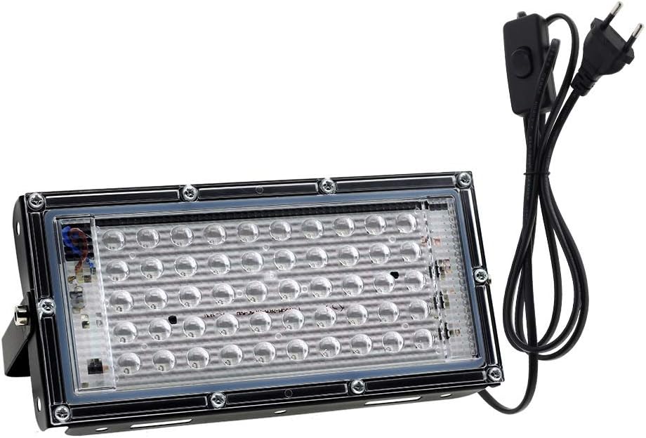 UV Flood Light LED Flood Light Fluorescent Stage Lamp 100W UV Curing Party Stage Blacklight for Parties Curing Glue 395nm
