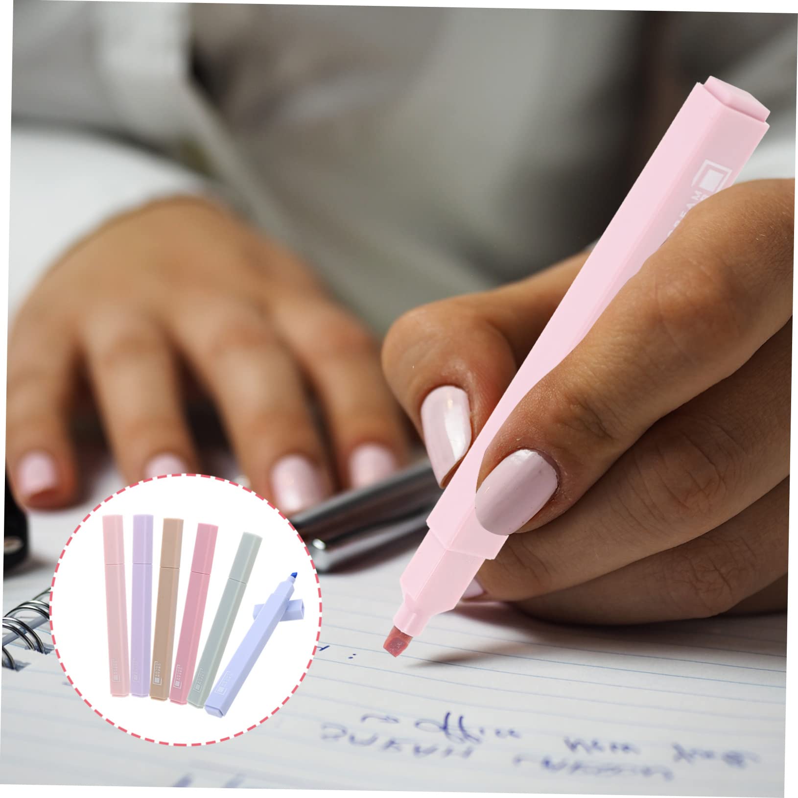 EXCEART 3 Set Penna E Evidenziatore Set Pennarelli Fluorescenti Evidenziatore in Plastica Penna per Scuola Ufficio E Uso Quotidiano 6 Pz * 3