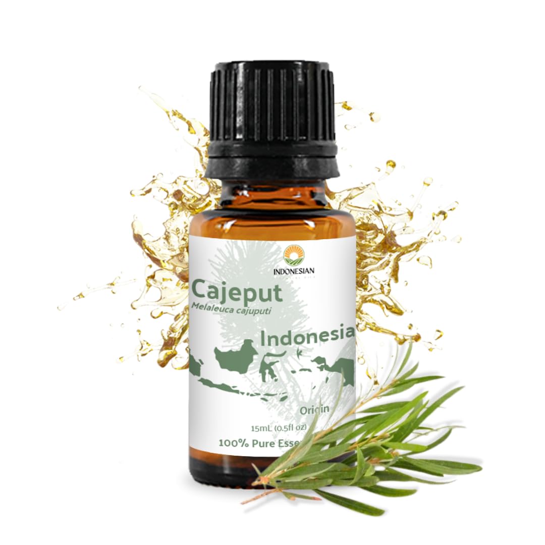 Nature Packaged Cajeput Essential Oil (15ml) - Direct from Central Java, Indonesia - Essential Oils for Diffusers Aromatherapy; Essential Oils for