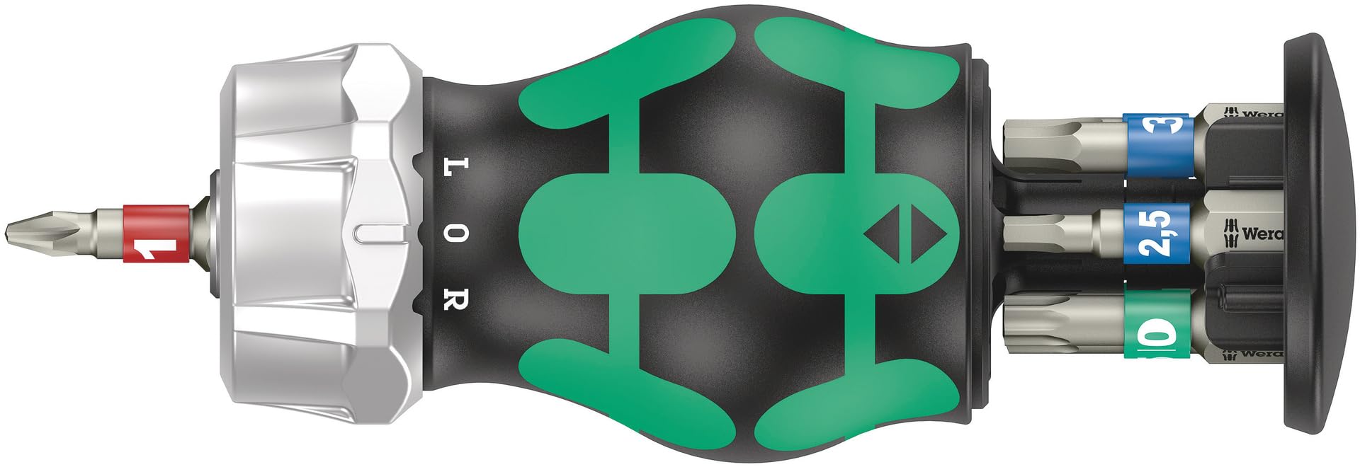 Wera Stubbi Ratchet Bit Holder (8 Pieces) 05004185001 Bicycle Set 5 Stubby Ratchet Screwdriver With Bit Magazine, 7 Pieces.