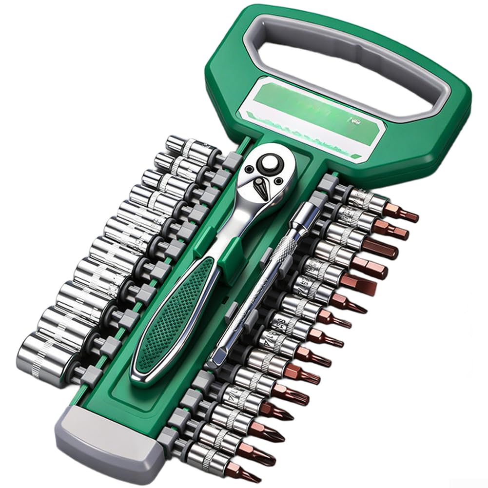 Set Chiavi a Cricchetto 72 Denti Acciaio Cromo Vanadio(G)