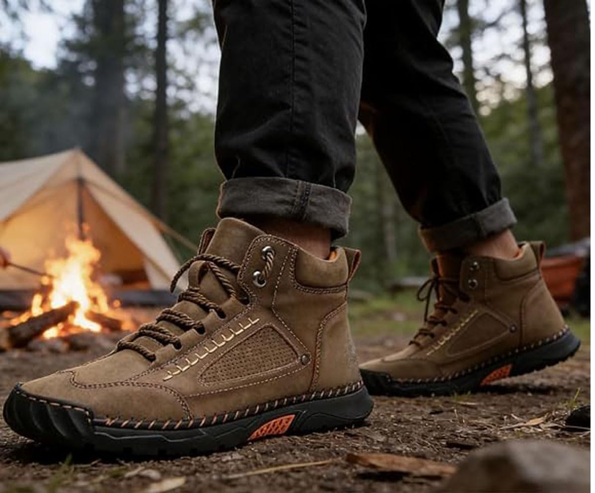 Bottes en cuir faites à la main pour homme