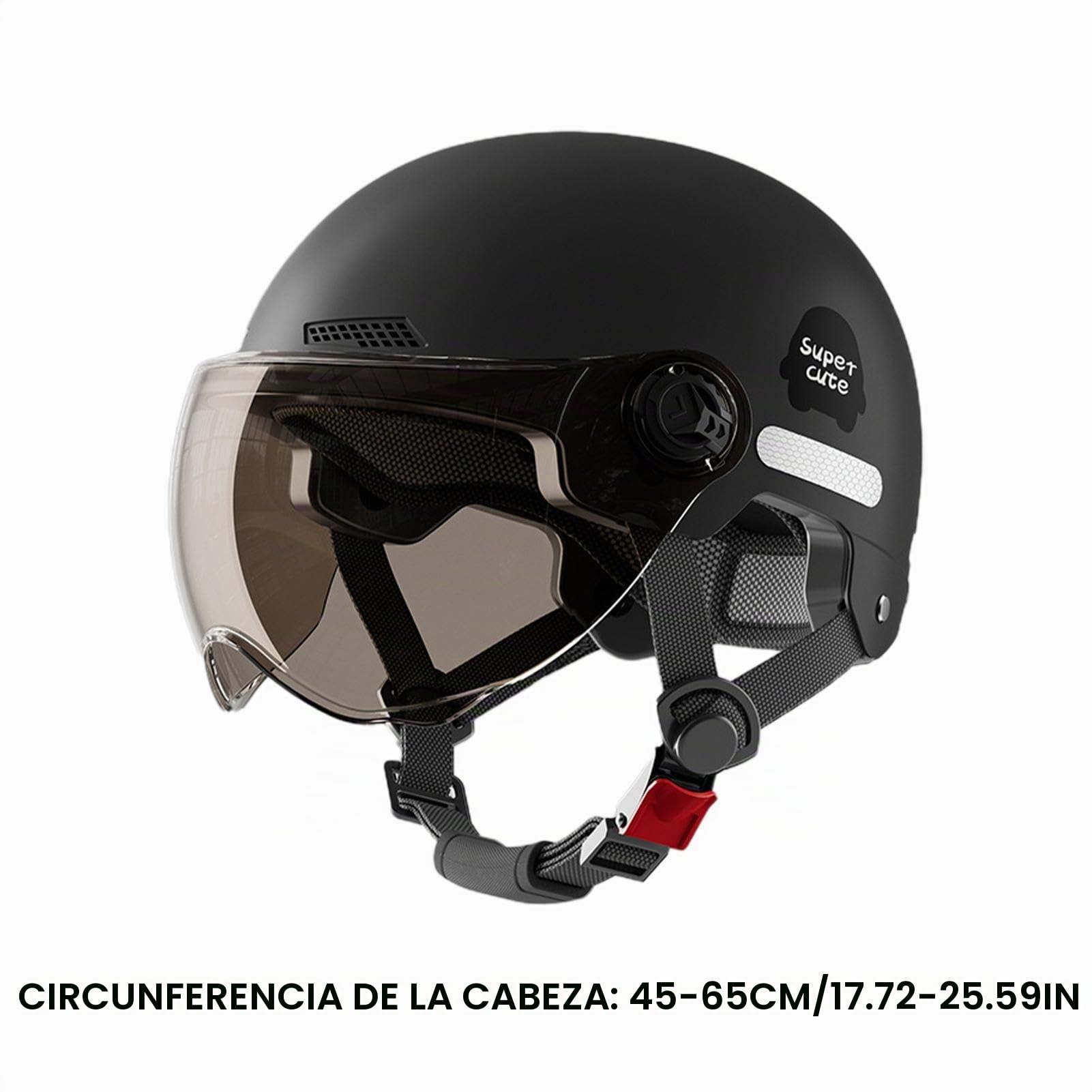 Medio Casco para Motocicleta, Gorro de Seguridad para Motocicleta de Cara Abierta - Casco de Moto para Adultos, Protector Solar de Cara Abierta,Cruiser Scooter Motocicleta Medio Sombrero de Seguridad