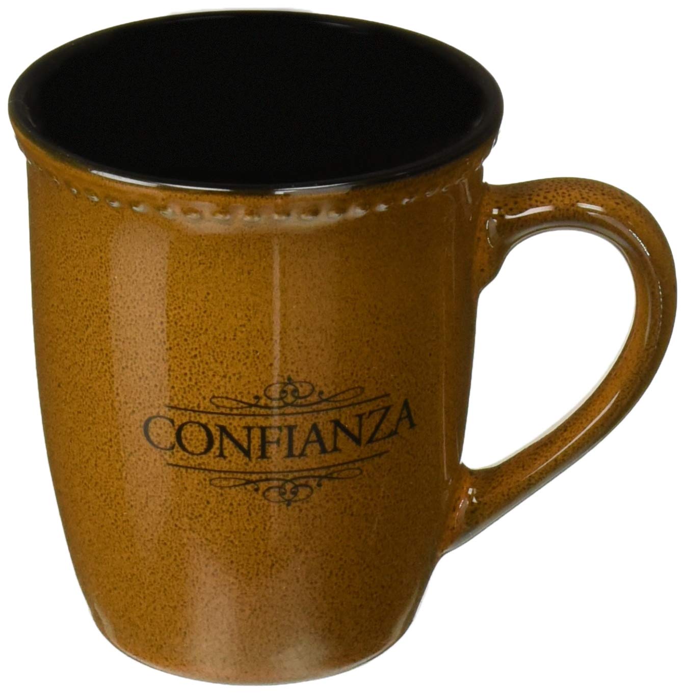 Christian Art GiftsTaza de Gres para Café y Té 14 oz Inspirational Escritura Taza para Hombre y Mujer: Confianza - Salmo 91:2 Microondas y Lavavajillas Novedad Vajilla, Bronceado Oscuro