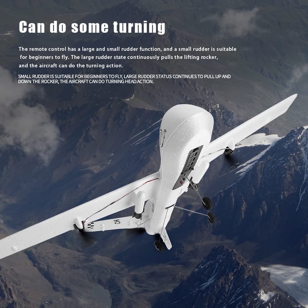 Aereo da aliante RC Aereo telecomandato ad Ala Fissa a 3 canali, Aereo radiocomandato a 2,4 GHz con stabilizzatore giroscopico a 6 Assi, eccellenti Prestazioni dell'aliante per pri