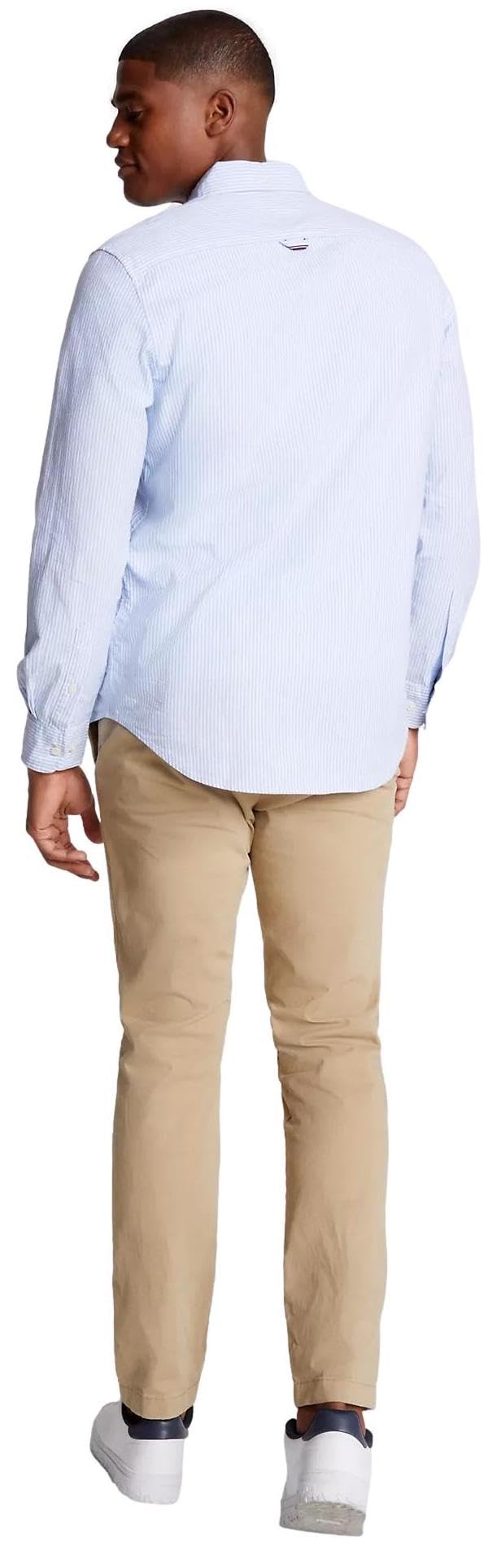 Tommy Hilfiger Adaptive BT-Core Flex Poplin RF Shirt Mw0mw35095 Camisa de Manga Larga Hombre (Pack de 1)