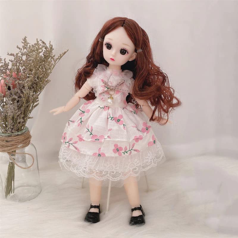 Image of DSR 30CM Doll ( Ball Jointed Doll) Toys with Full Set Clothes Shoes Wig Makeup Gift for Kids Gift All Day-Mix-White Color (Movable Joint-Small Doll-30CM (Pink+White))