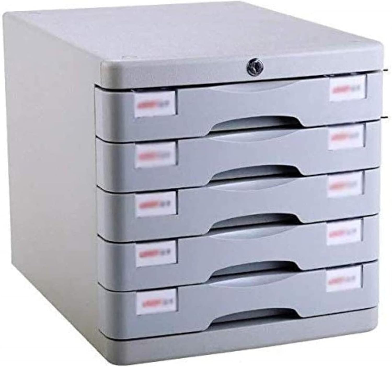 Plastic 5 Shelf Filing Cabinet with Locking Drawer Filing Organizer File Organizer