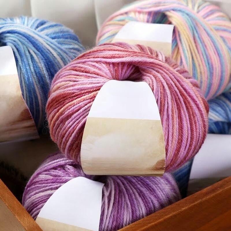 4/6/8/10 Piezas de Hilo de Lana de 50 g, Hilo Degradado de Ganchillo, para Tejer a Mano suéteres, Gorros, cárdigans, Bufandas, chales y Manualidades