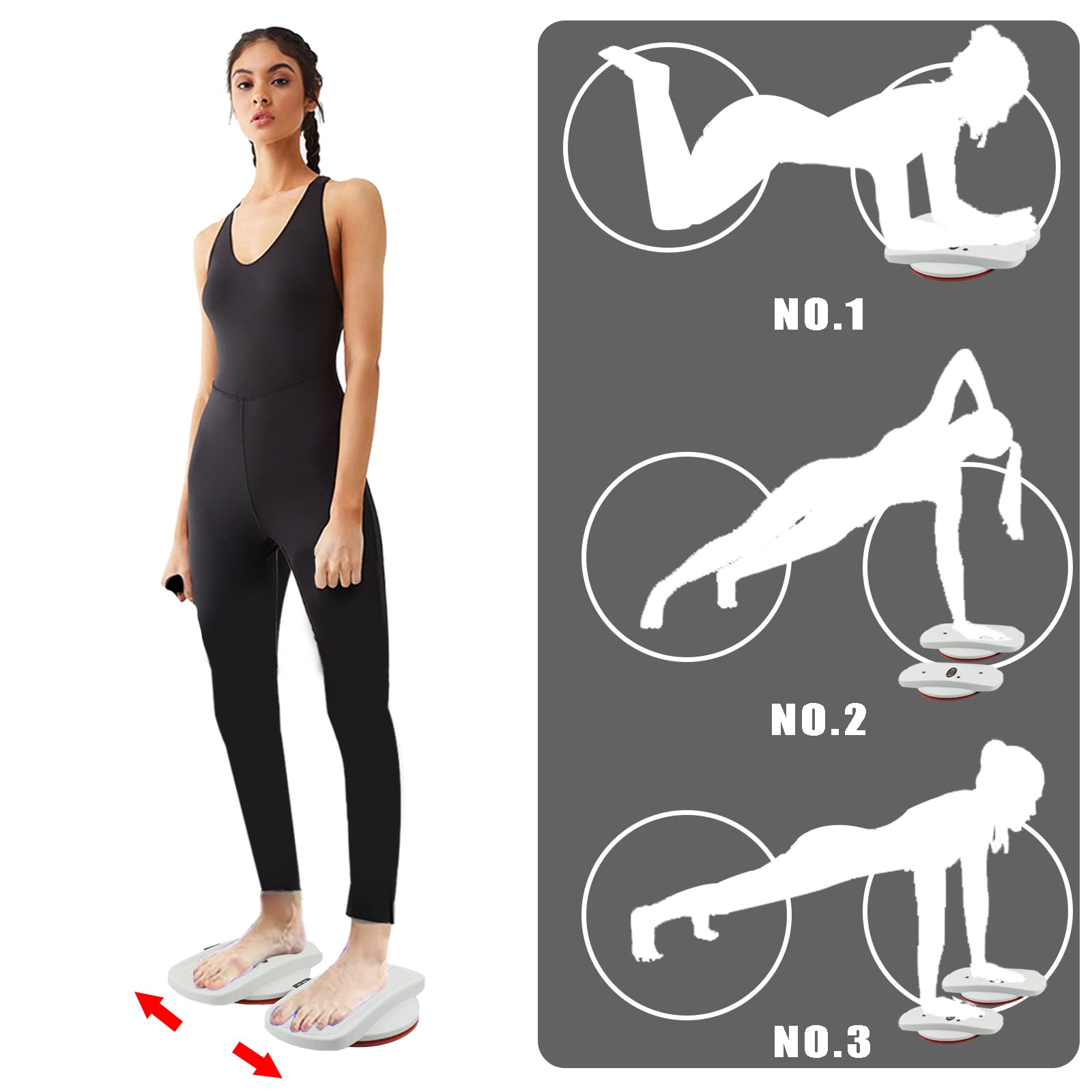 【Ulepszona wersja z elektronicznym licznikiem】Auptiz Twister Twister, Twist Waist Disc, Twister Training Board, Fitness Waist Twisting Disc z licznikiem, oddzielanie stóp