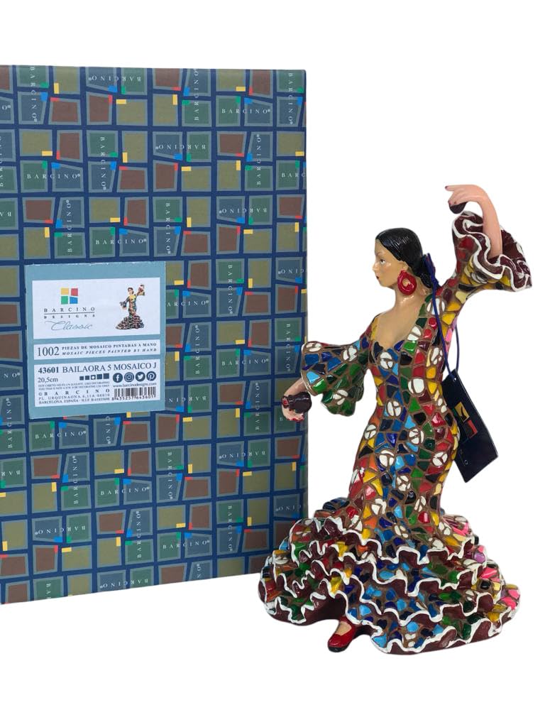 Danseuse de Flamenco Barcino Classic Statuette Mosaïque d'Art
