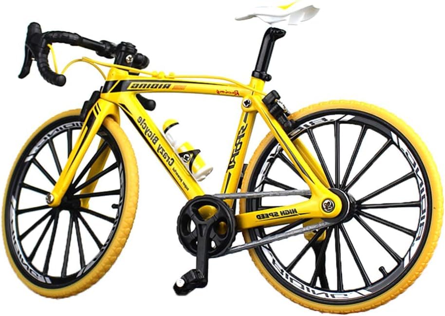 Lukadah Miniature Alloy Racing Cycle Finger Bicycle Toy A Model Craft Decoration for Bicycle Enthusiasts. Funny Gift Idea Classic Art Decoration Ornaments for Home Office Décor (Style G)