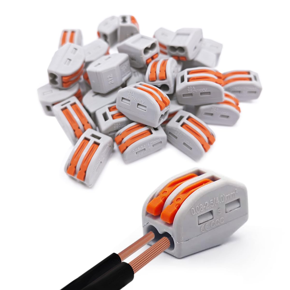 75 Stück Kabelklemmen Set - Wiederverwendbare Lüsterklemmen 2-3-5 Polig