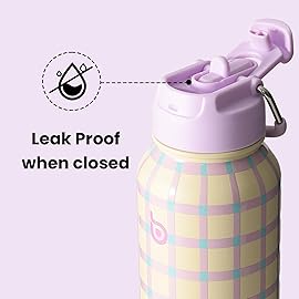 BOTTLE BOTTLE 32oz Insulated Water Bottle Stainless Steel Sport Water Bottle with Straw Dual-use Lid Design for Gym with Pill Box (VivaBands)