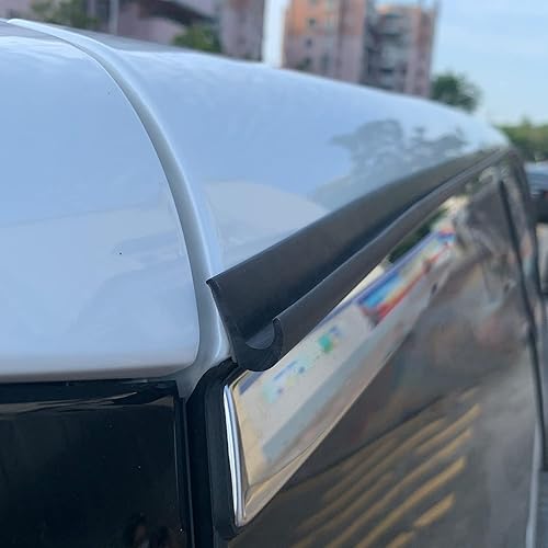 Miniatura 6 de D-Lumina Canaleta de lluvia para caravana, riel de goteo de goma de 60 pies de longitud para automóviles, camionetas, tira desviadora de lluvia de