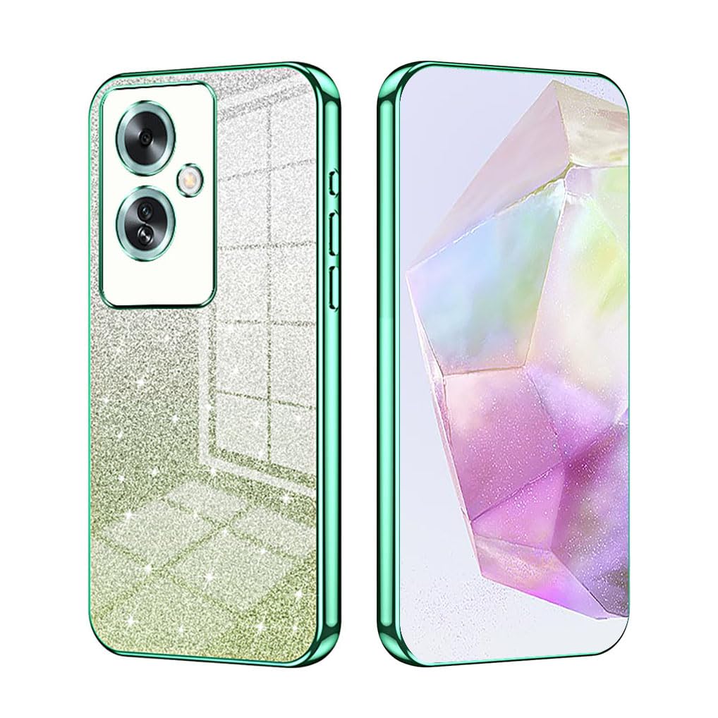 SEAHAI Case For OnePlus Nord CE 3 Lite 5G, Ultra Thin Gradient Color Tempered Glass Hard Back & Soft Silicone TPU Bumper Hybrid Shockproof Cover, Gradient Blue