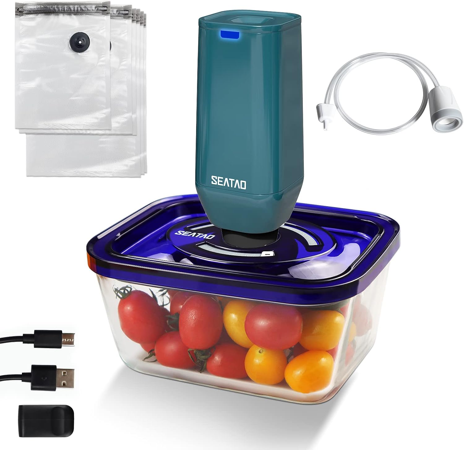 Upgraded MultiUse Handheld Vacuum Sealer & Glass Food
