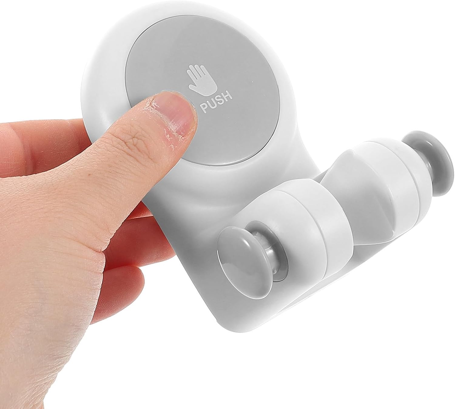 SECFOU Adjustable Angle Hand Held Shower Head Holder with No Drilling Installation Plastic Wall Mount Bracket for Bathroom and Rv Convenient Shower Head Hook